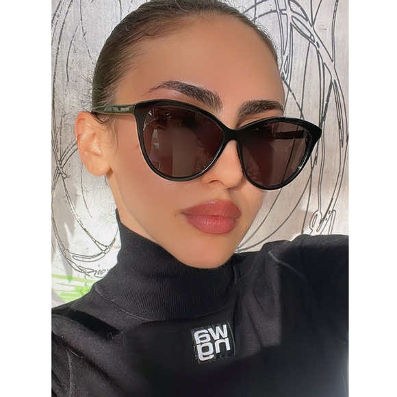NEW Saint Laurent SL456 Black Cat Eye Sunglasses